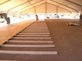 rental tent floor